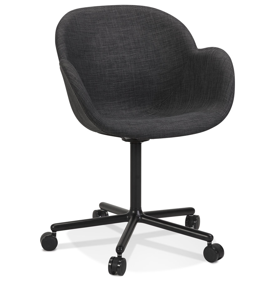 Fauteuil de bureau ASTRA gris foncé - Confortable avec accoudoirs