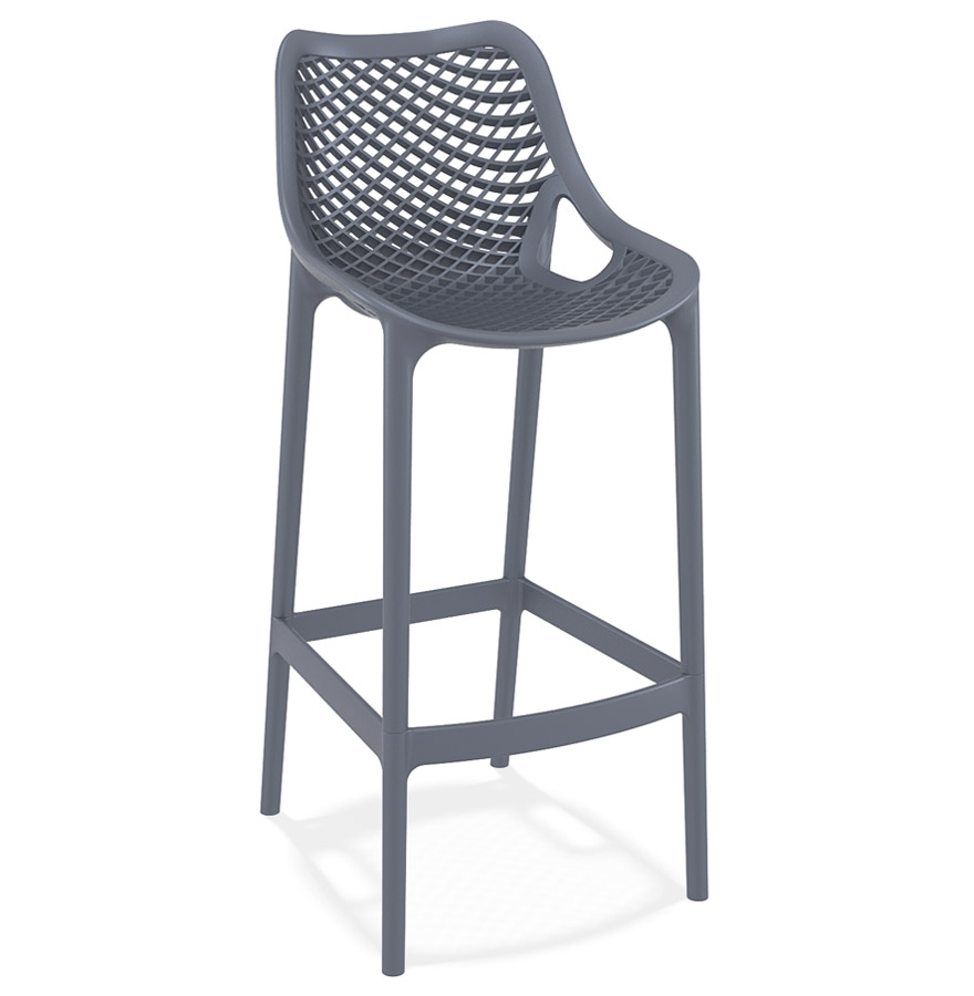 Tabouret de jardin en plastique gris foncé BROZER