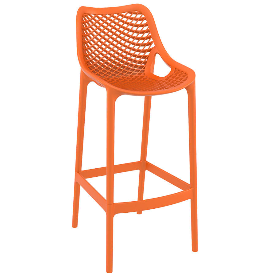 Tabouret de jardin orange en plastique BROZER