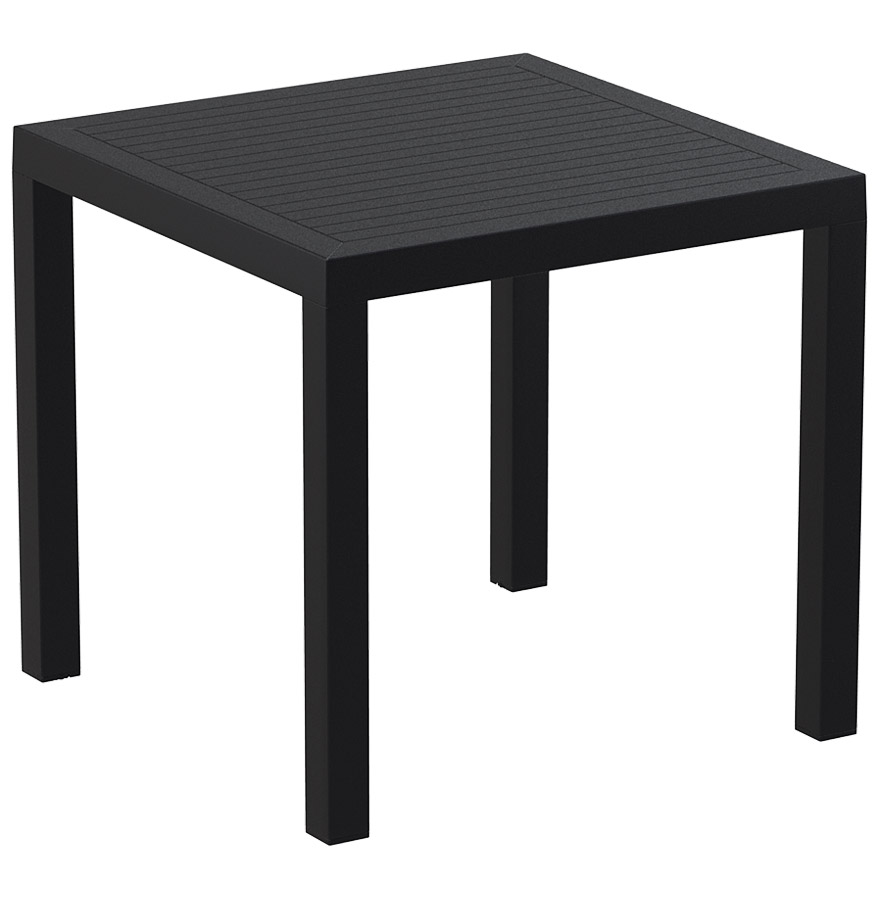 Table de terrasse design noire CANTINA en plastique - 80x80 cm