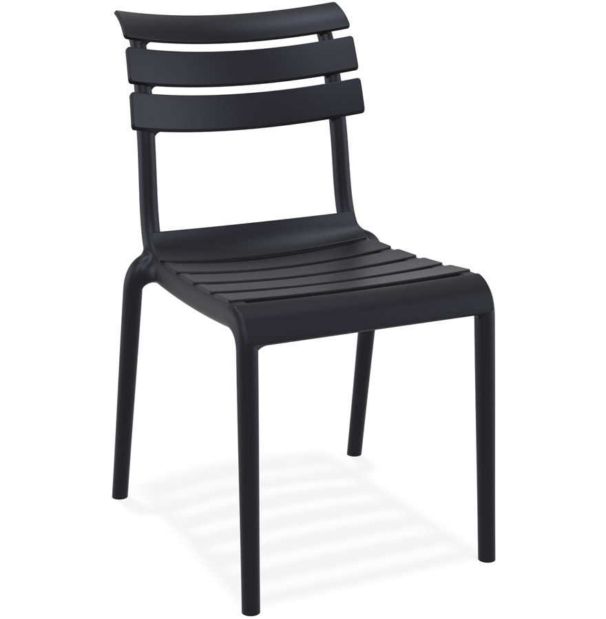 Chaise de jardin noire en plastique CHALA