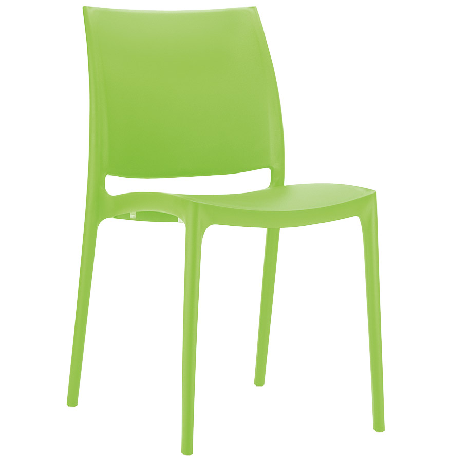 Chaise ENZO design en plastique vert citron