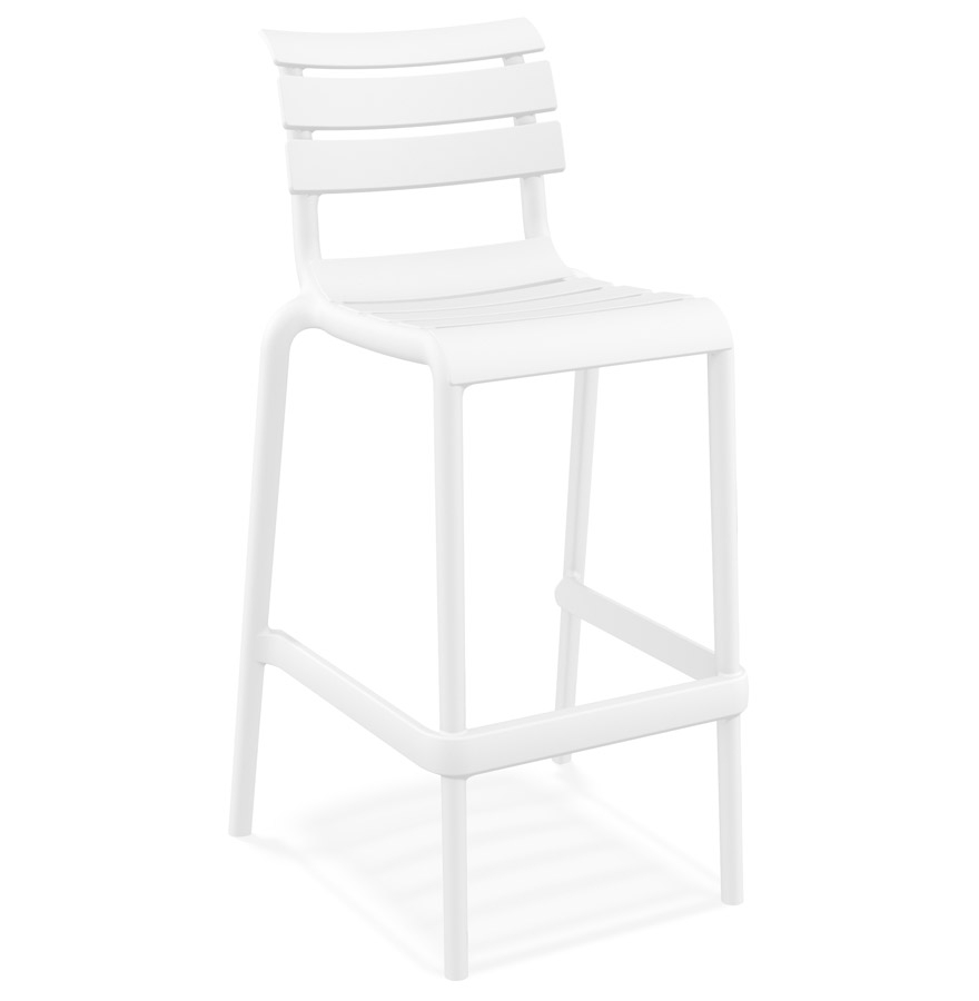 Tabouret de bar blanc en plastique NOBU