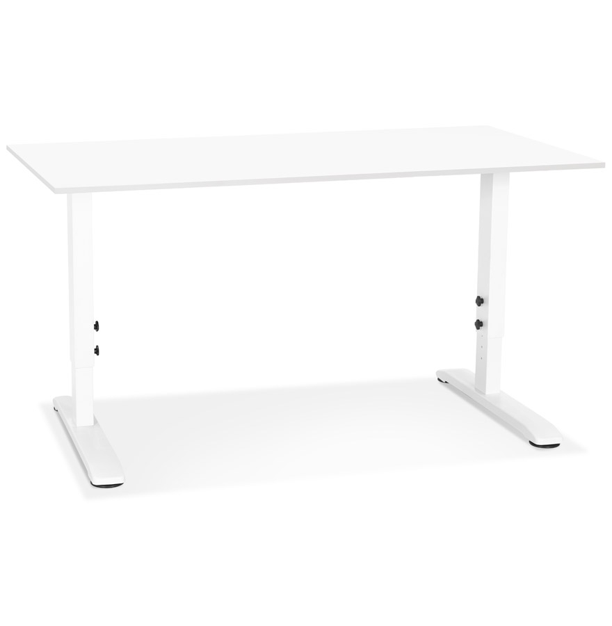 Bureau OSMOSE blanc 140x70 cm, hauteur ajustable