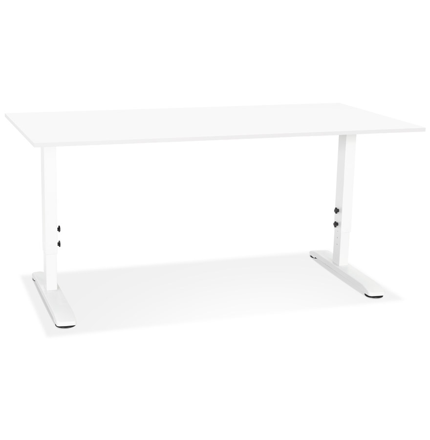 Bureau OSMOSE blanc - 160x80 cm, réglable en hauteur