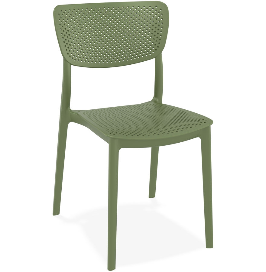 Chaise terrasse perforée PALMA plastique vert