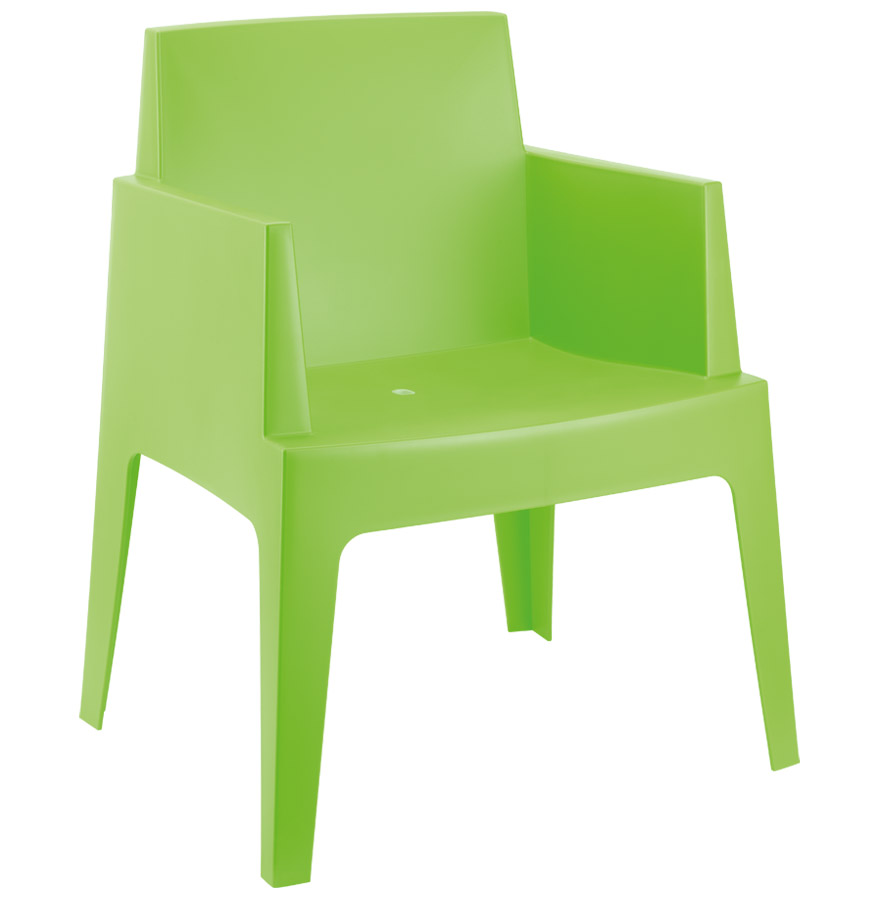 Chaise verte design PLEMO en plastique