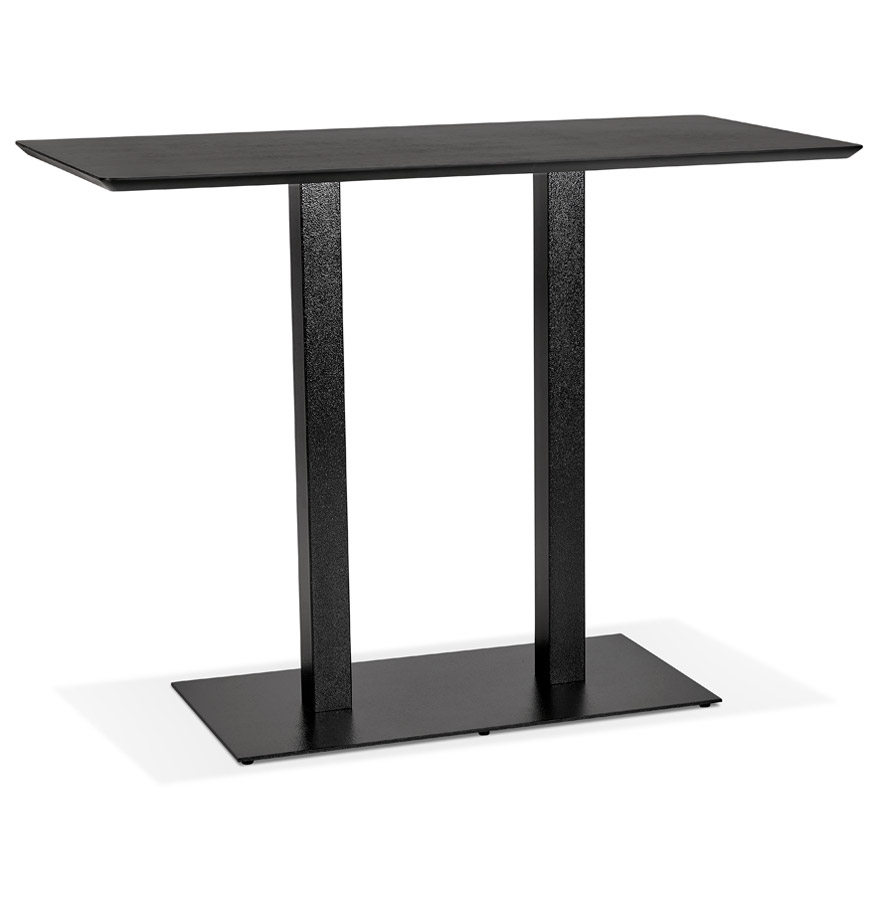 Table haute design ZUMBA BAR noire, métal noir - 150x70 cm